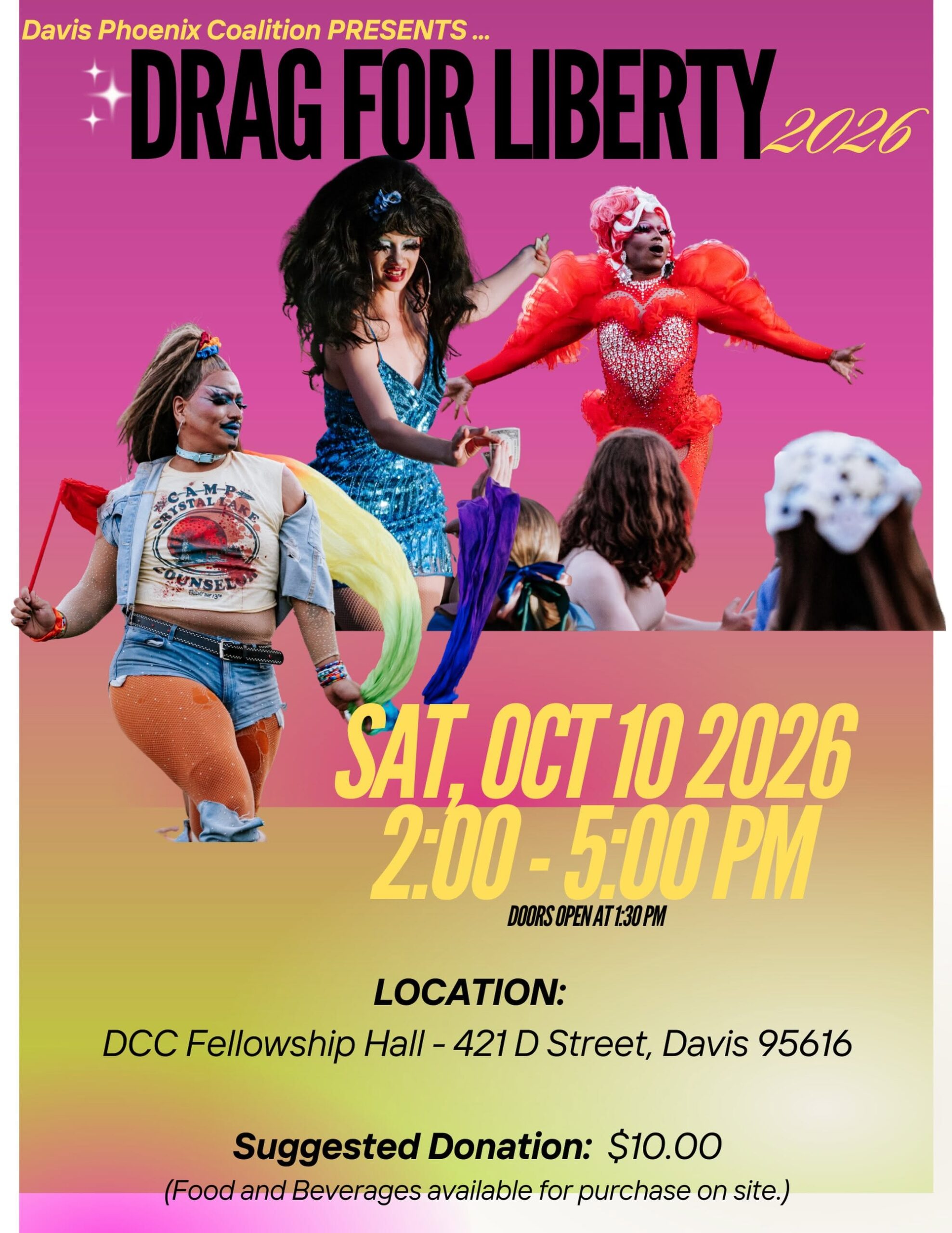 Drag for Liberty Event on October 10 from 2-5 p.m at the DCC Fellowship Hall