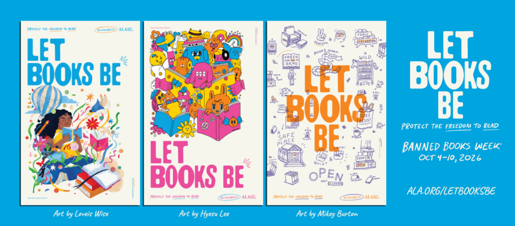 A series of covers for Banned Books Week from October 4-10