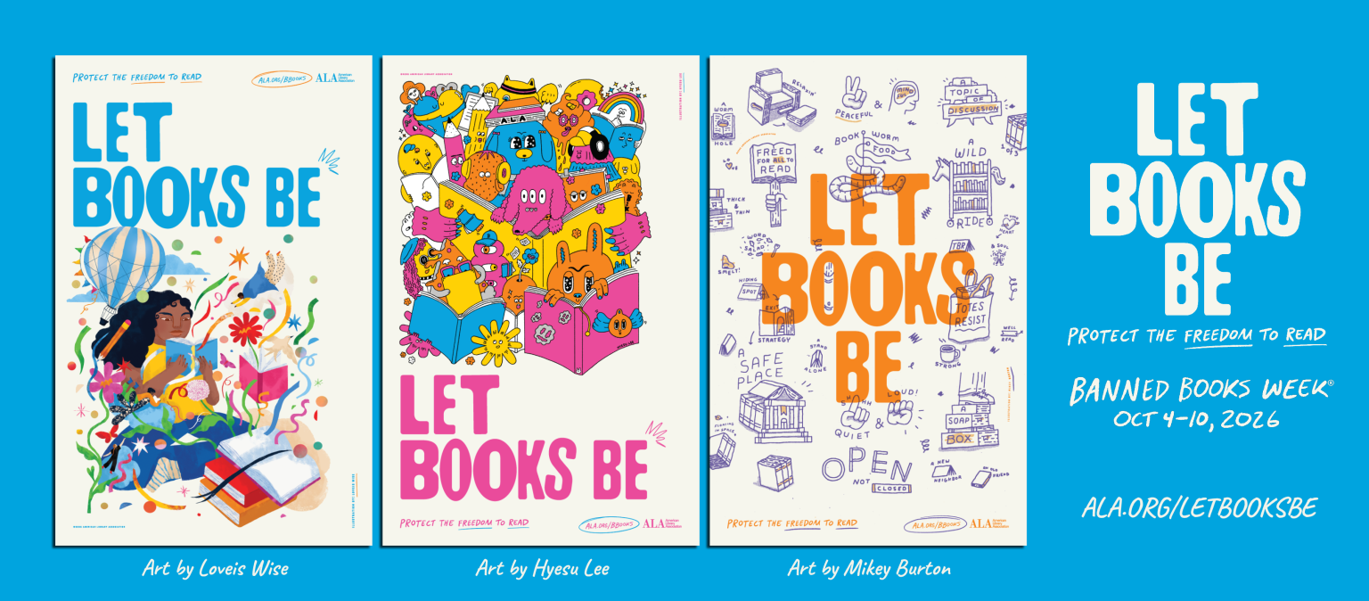 A series of covers for Banned Books Week from October 4-10