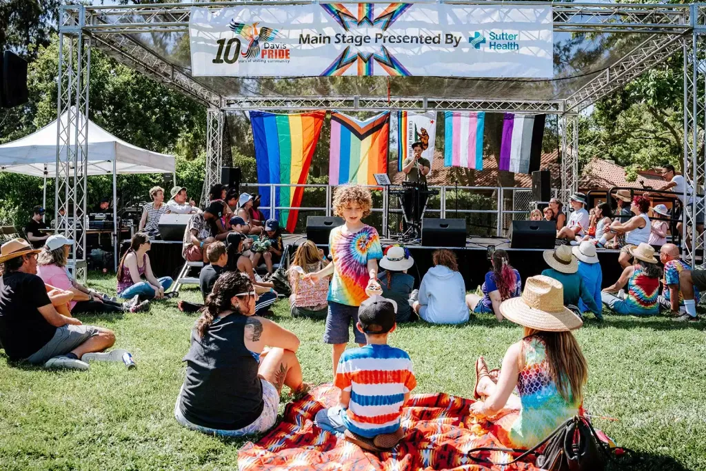 Davis Pride Festival 2024; concert stage