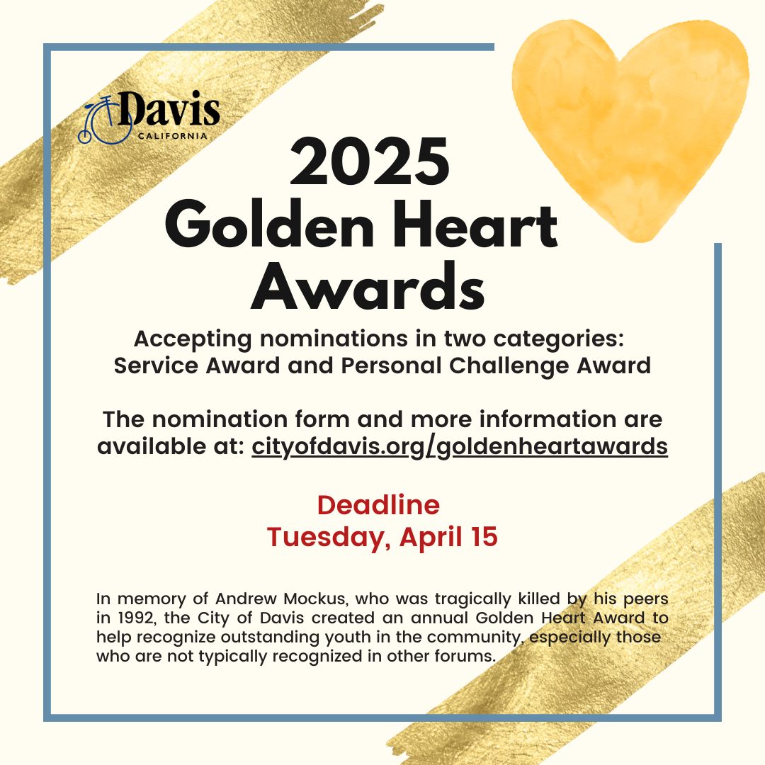 Flyer for Golden Heart with information and deadline