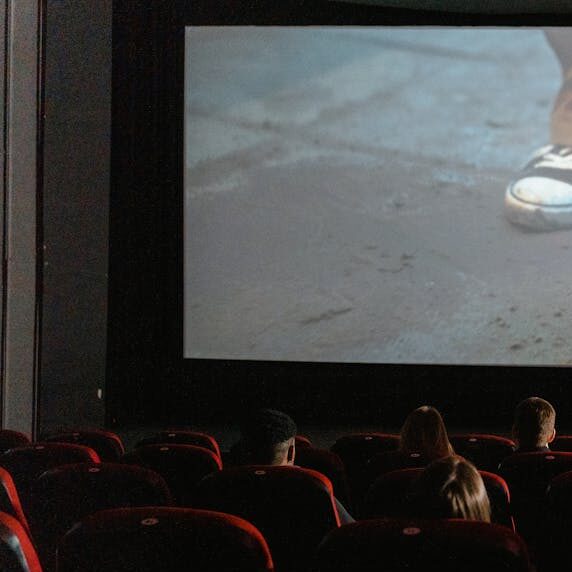 Movie theater with attendees