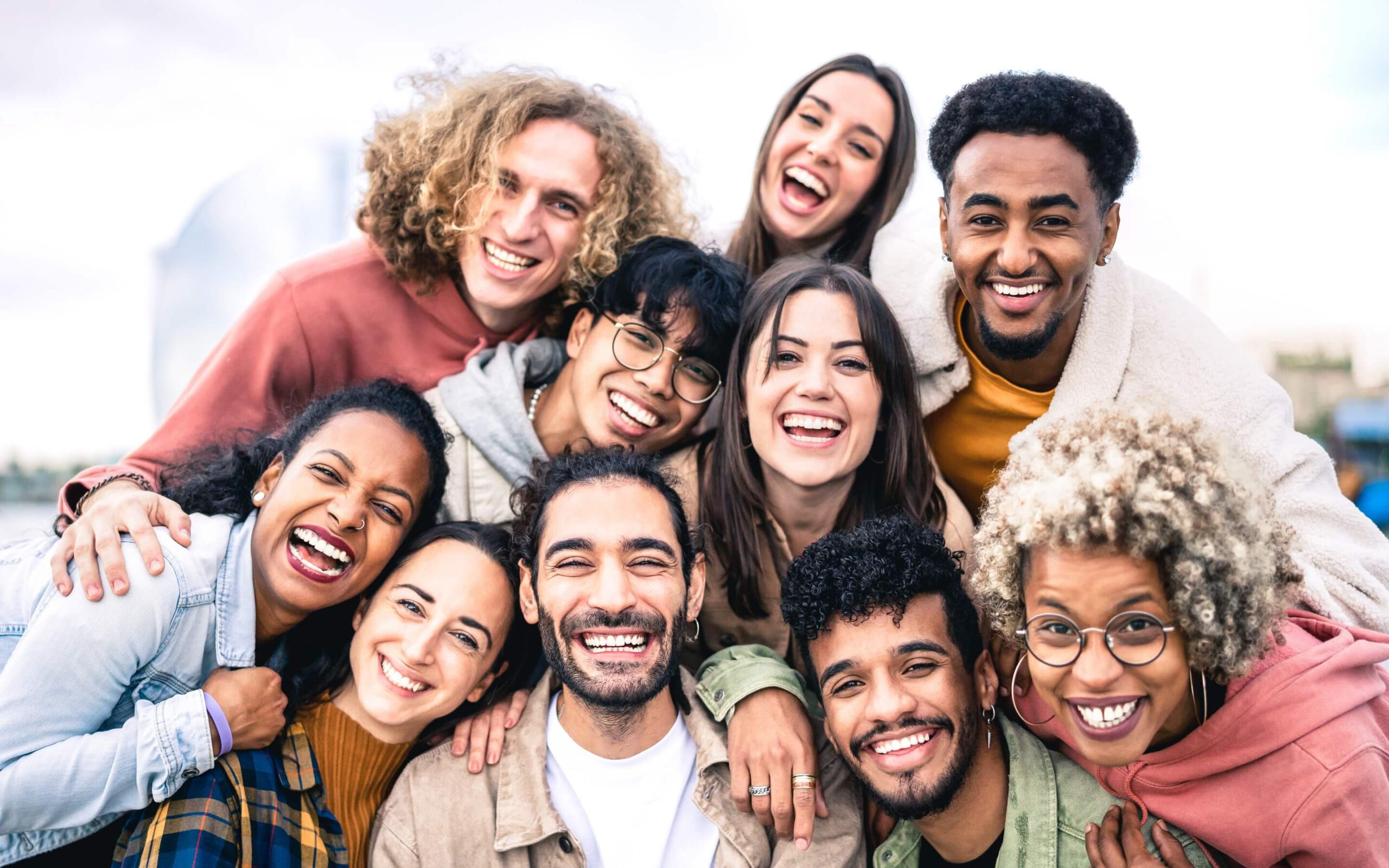 Group of youth smiling